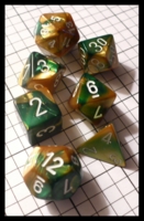 Dice : Dice - Dice Sets - Chessex Gemini Gold Green w White Nums - Ebay Jan 2010